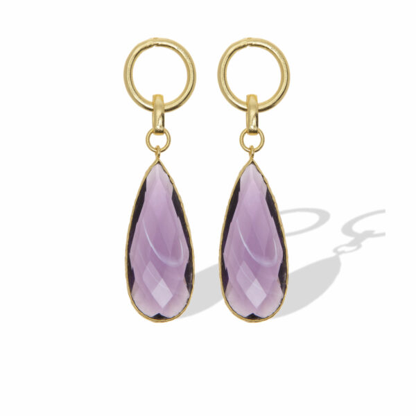 Pendientes hudson violeta